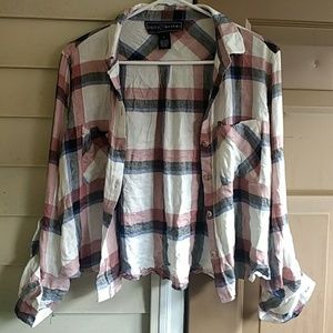 Flannel Crop Top